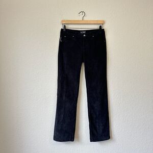 ARMANI JEANS Straight Leg Corduroy Pants in Black